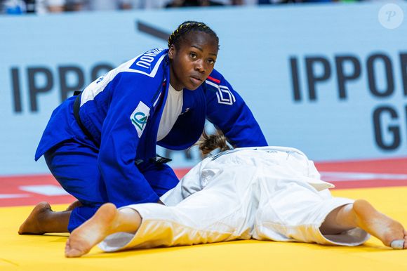 Clarisse Agbégnénou de France affronte Renata Zachova de la République Tchèque dans la finale des -63kg lors des Championnats d'Europe de Judo 2025 au Centre Sportif Moraca le 24 avril 2025 à Podgorica, Monténégro. Photo Nikola Krstic/Icon Sport