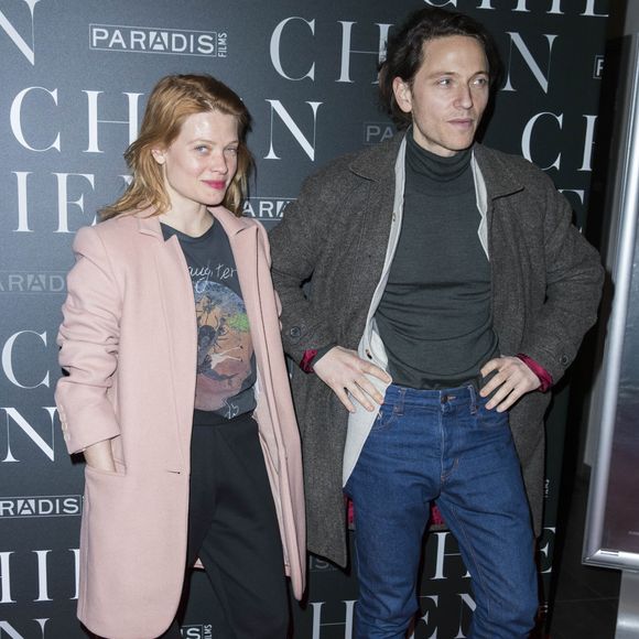 Mélanie Thierry et son compagnon le chanteur Raphaël (Raphaël Haroche) - Avant-première du film "Chien" au cinéma MK2 Bibliothèque à Paris, France, le 5 mars 2018. © Olivier Borde/Bestimage