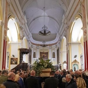 Exclusif - Obsèques de Patrice de Colmont, propriétaire du Club 55, en l'Eglise de Saint-Tropez, le 20 octobre 2025. 
© Florian Escoffier / Nice Matin / Bestimage