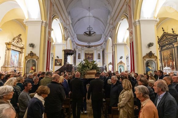 Exclusif - Obsèques de Patrice de Colmont, propriétaire du Club 55, en l'Eglise de Saint-Tropez, le 20 octobre 2025. 
© Florian Escoffier / Nice Matin / Bestimage