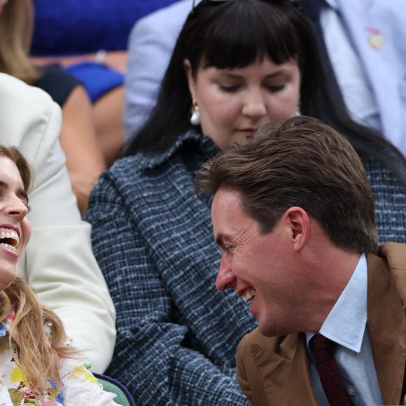 Beatrice d'York et Edoardo Mapelli Mozzi au tournoi de Wimbledon le 9 juillet 2024.© Tim Merrys/MirrorPix/bestimage