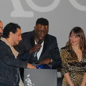 Exclusif - Mathilda May, Samuel Djian (Bambi), Varante Soudjian (réalisateur), Ahmed Sylla, Julie Bargeton, Princesse Erika - Avant-première de la série "Access" à l'UGC Normandie à Paris, le 23 octobre 2018 . Cette série sera diffusée sur C8 en prime time le mercredi 7 novembre 2018. © CVS/Bestimage (No Web - No Blog pour suisse et Belgique)