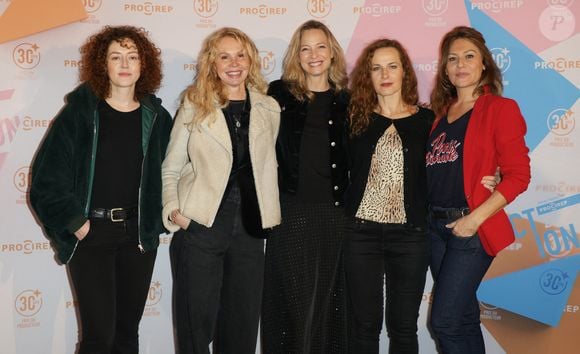 Blandine Bellavoir, Carole Richert, Elodie Frenck, Sophie Le Tellier et Shirley Bousquet - 30ème édition du prix du producteur français de télévision au Trianon à Paris le 16 décembre 2024. © Coadic Guirec/Bestimage