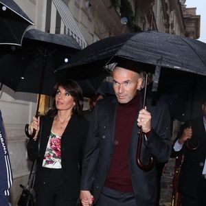 Zinédine Zidane avec sa femme Véronique et leurs enfants Luca et Enzo - A l'occasion des 20 ans de la victoire de l'équipe de France, les bleus 98 se sont rendus à un dîner organisé au Buddha Bar avec les joueurs et leurs familles à Paris, France, le 11 juin 2018. Agence / Bestimage
