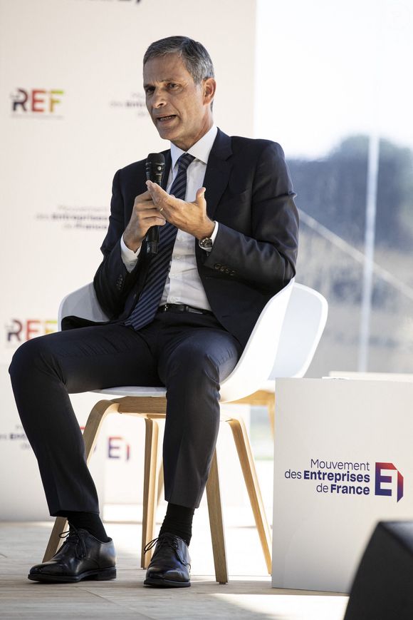 Rodolphe Saadé, président-directeur général du groupe CMA CGM - 2ème journée de la Rencontre avec les entrepreneurs à l'hippodrome de Paris Longchamp, le 27 août 2024. 
© Elyxandro Cegarra / Panoramic / Bestimage