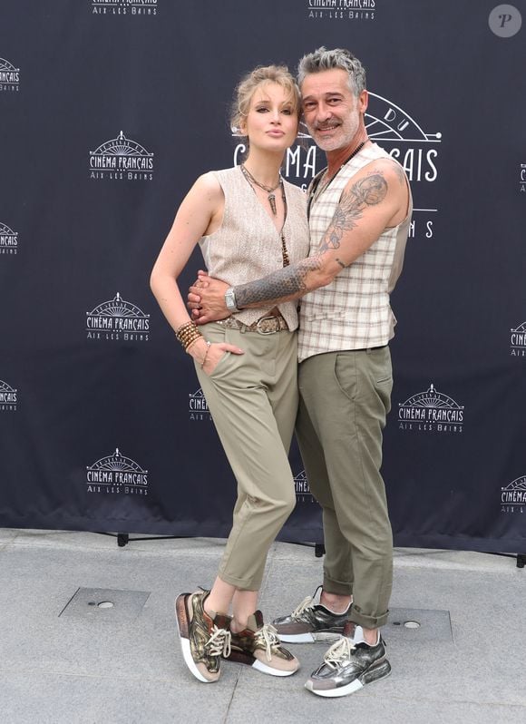 Exclusif - Catherine Davydzenka et son compagnon Stéphane Blancafort - Photocall de la 3ème édition du Festival du Cinéma Français et de la Gastronomie d'Aix-les-Bains. Le 8 juin 2024 © Denis Guignebourg / Bestimage