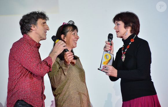 Anny Duperey, Shirley et Dino - Cérémonie de clôture du festival 2 Valenciennes  et hommage à Anny Duperey le 24 mars 2018  © Veeren / Bestimage
