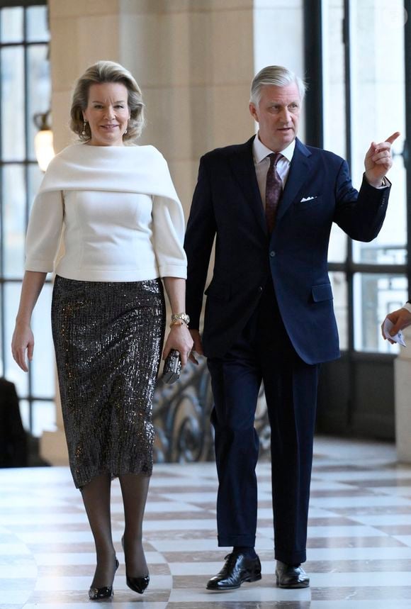 Le roi Philippe de Belgique et la reine Mathilde de Belgique accueillent le secrétaire général de l'OTAN pour la nouvelle année, le 15 janvier 2026 à Laeken, Belgique, 15/01/2026 

Photo by Philip Reynaers / Photonews