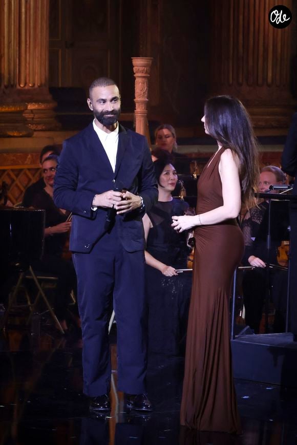 Exclusif - Ycare, Hiba Tawaji, lors de l'enregistrement de l'émission "Le Grand Echiquier - Méditerrannée" présentée par A.Manoukian et C.Chazal et diffusée le 2 juillet 2026 sur France 2, à Versailles, France, le 1er juillet 2025. © Jack Tribeca/Bestimage