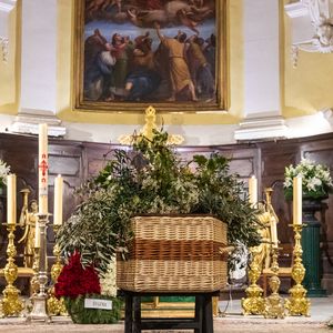Exclusif - Obsèques de Patrice de Colmont, propriétaire du Club 55, en l'Eglise de Saint-Tropez, le 20 octobre 2025. 
© Florian Escoffier / Nice Matin / Bestimage