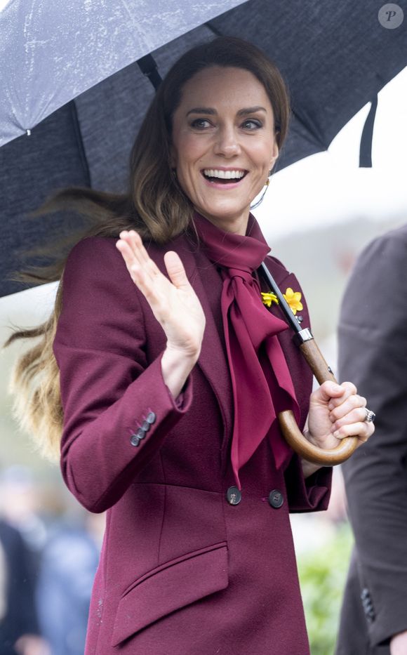 Le Prince William, le Prince de Galles, et Catherine, la Princesse de Galles, visitent Powys, à l'occasion de la fête de la Saint Davids. Photo par GOFF  / BESTIMAGE