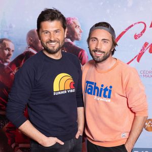 Exclusif - Christophe Beaugrand et son mari Ghislain Gerin - Avant-première du film "La Revanche des Crevettes Pailletées" au Grand Rex à Paris le 12 avril 2022. © Olivier Borde - Coadic Guirec / Bestimage