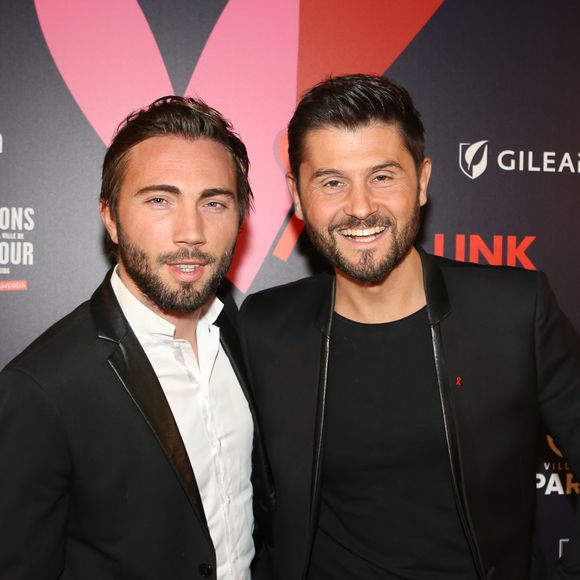 Christophe Beaugrand et son mari Ghislain Gerin lors du gala de charité le grand bal "ParAmour' à l'hôtel de ville de Paris, France, le 14 février 2019. L’ensemble des bénéfices récoltés lors de la soirée seront reversés à la lutte contre le sida (PARISSANSANSSIDA). © Denis Guignebourg/Bestimage