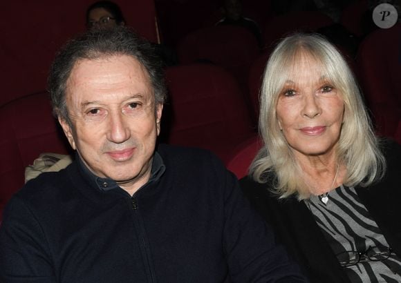 Exclusif - Michel Drucker et sa femme Dany Saval - Projections de deux séances exceptionnelles du film "Signé Furax" en hommage à Marc Simenon au cinéma Mac Mahon à Paris le 27 octobre 2019. © Coadic Guirec/Bestimage