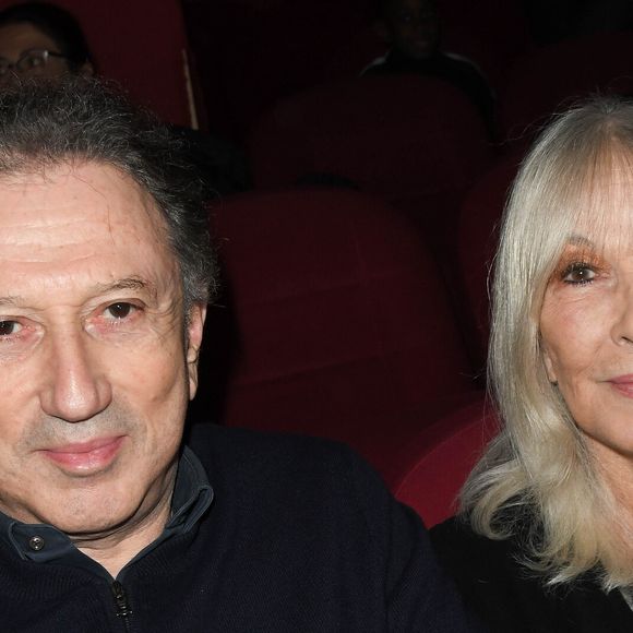 Exclusif - Michel Drucker et sa femme Dany Saval - Projections de deux séances exceptionnelles du film "Signé Furax" en hommage à Marc Simenon au cinéma Mac Mahon à Paris le 27 octobre 2019. © Coadic Guirec/Bestimage