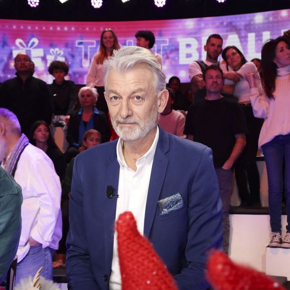 Exclusif - Isabelle Morini-Bosc, Gilles Verdez, sur le plateau de l'émission TBT9 (Tout beau tout n9uf) présentée par C.Hanouna et diffusée en direct sur W9 à Paris le 1er décembre 2025. © Jack Tribeca / Bestimage