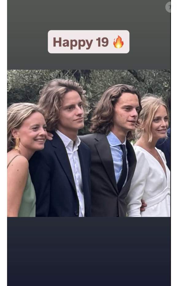 Les enfants de Claude François Jr réunis pour le 19e anniversaire d'Arthur. Instagram