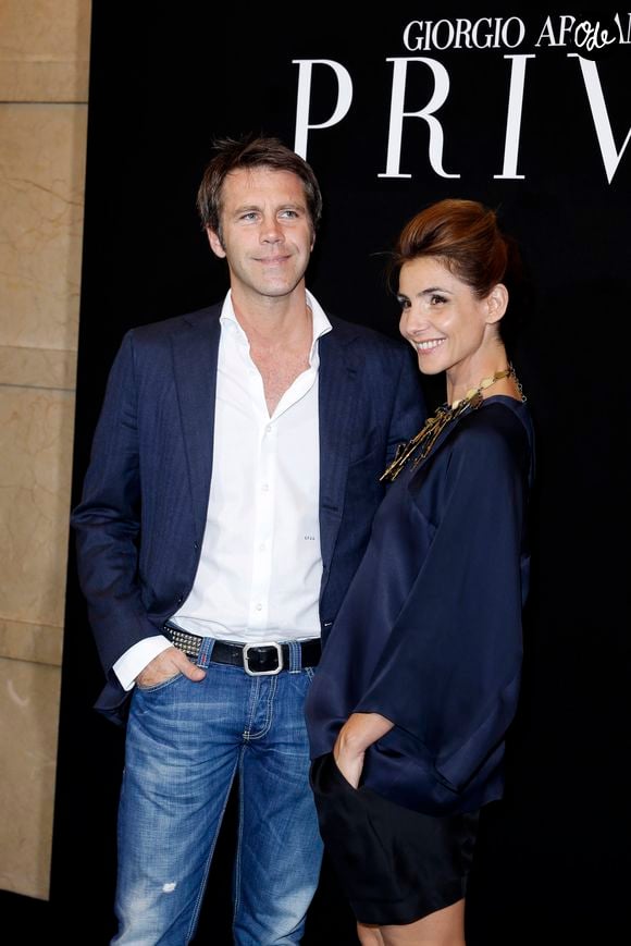 Le prince Emmanuel-Philibert de Savoie et Clotilde Courau - Photocall du defile de mode Haute-Couture Automne-Hiver 2013/2014 "Armani" a Paris le 2 juillet 2013. © OLIVIER BORDE / BESTIMAGE