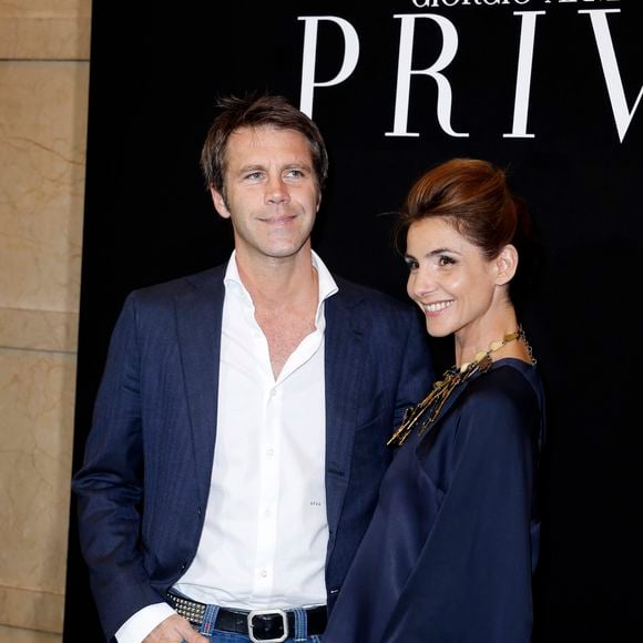 Le prince Emmanuel-Philibert de Savoie et Clotilde Courau - Photocall du defile de mode Haute-Couture Automne-Hiver 2013/2014 "Armani" a Paris le 2 juillet 2013. © OLIVIER BORDE / BESTIMAGE