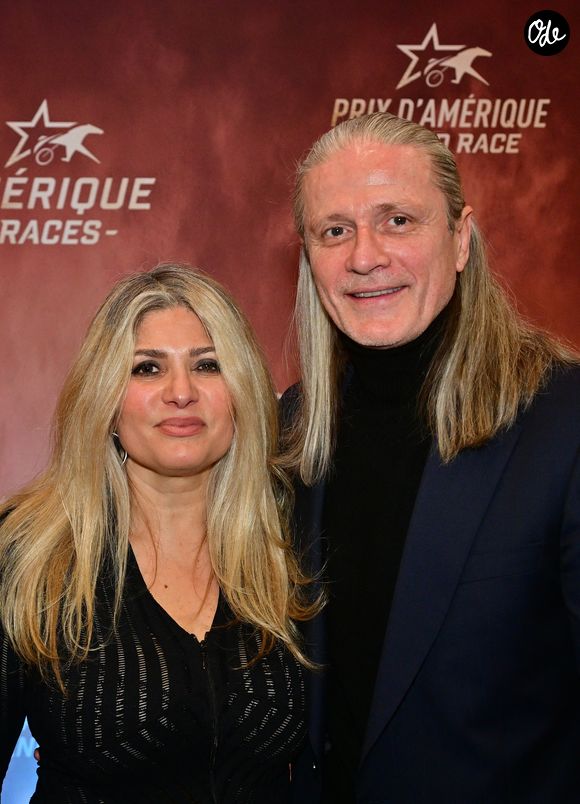 Emmanuel Petit et sa compagne - 104ème édition du Prix d'Amérique 2025 à l'hippodrome Paris-Vincennes le 26 janvier 2025. © Christian Liewig/Bestimage