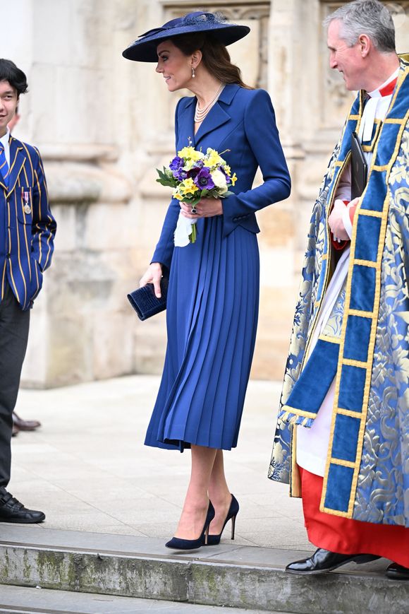 Catherine - Princesse de Galles quitte le service annuel de célébration du Jour du Commonwealth à l'Abbaye de Westminster, Londres. Backgrid UK/ Bestimage