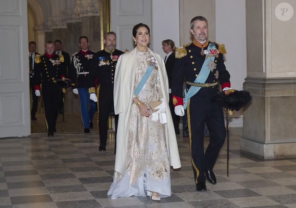 Le roi Frederik et la reine Mary de Danemark donnent une réception du Nouvel An en l'honneur du corps diplomatique au palais de Christiansborg à Copenhague, le 5 janvier 2026. Photo par Action Press / Bestimage