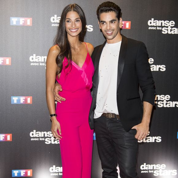 Tatiana Silva et son danseur Christophe Licata lors du photocall de présentation du jury et des nouveaux couples de "Danse avec les Stars" au siège de TF1 à Boulogne-Billancourt, le 28 septembre 2017. © Pierre Pérusseau/Bestimage