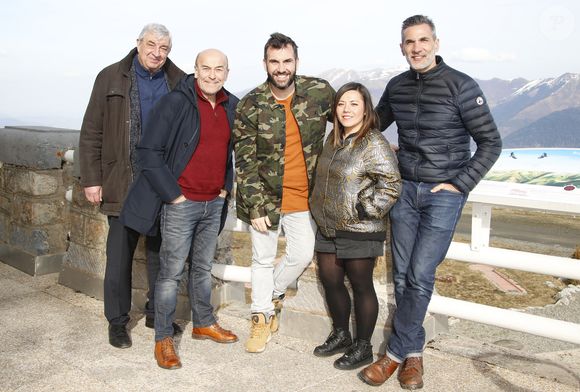 Thierry Heckendorn, Patrick Paroux ,Candiie, Laurent Ournac, Patrick Guérineau de Camping Paradis - Photocall lors du 22ème Festival des créations télévisuelles de Luchon. Le 8 février 2020
© Christophe Aubert via Bestimage