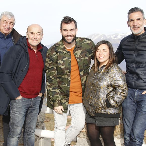 Thierry Heckendorn, Patrick Paroux ,Candiie, Laurent Ournac, Patrick Guérineau de Camping Paradis - Photocall lors du 22ème Festival des créations télévisuelles de Luchon. Le 8 février 2020
© Christophe Aubert via Bestimage