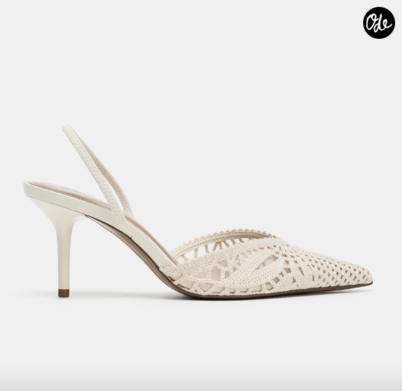SANDALES À TALONS NŒUD MÉTALLISÉ // CHAUSSURES À TALONS AJOURÉS