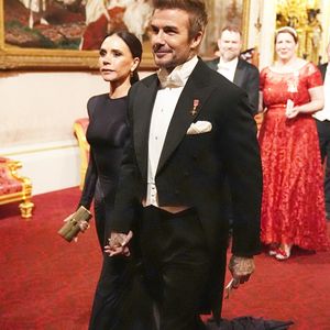 Victoria Beckham et son mari David Beckham - Dîner d'état donné en l'honneur de l'émir du Qatar par le roi d'Angleterrre et la reine consort au palais de Buckingham à Londres. Le 3 décembre 2024 ALPHA AGENCY / BESTIMAGE