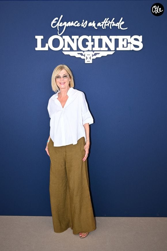 "Je sais que ça va faire beaucoup de bien à beaucoup de monde", a-t-elle ajouté.

Exclusif - Michèle Laroque dans l'espace VIP, le Pavillon Eiffel, lors de la 12ème édition Longines Paris Eiffel Jumping au pied de la Tour Eiffel sur le Champ-de-Mars à Paris, France, le 19 juin 2026. © Perusseau-Veeren/Bestimage