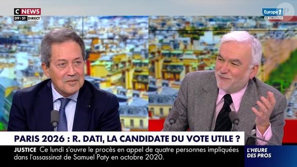 Pascal Praud taquine Georges Fenech à la fin de son émission L'Heure des Pros sur CNews le 26 janvier 2026

Capture d'écran CNews