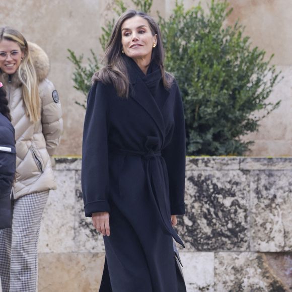La reine d'Espagne Letizia lors de la cérémonie de clôture du Seminario Internacional de Lengua y Periodismo de la Fundación RAE y San Millan de la Cogolla à San Millan de la Cogolla (La Rioja) le mardi 17 décembre 2024. Photo by GTres/ABACAPRESS.COM