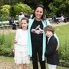 Hermine de Clermont-Tonnerre et ses enfants Allegra et Calixte - People au defile de mode Haute-Couture Automne-Hiver 2013/2014 "Franck Sorbier" a l'ambassade de Suisse a Paris. Le 3 juillet 2013 @PIX4U / BESTIMAGE