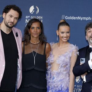 Le magicien français Eric Antoine, la présentatrice de télévision française Karine Le Marchand, Miss France 2021 Amandine Petit et le présentateur de télévision français Stéphane Plaza assistent à la cérémonie de clôture du 61e Festival de télévision de Monte-Carlo le 21 juin 2022.  Photo by Patrick Aventurier/ABACAPRESS.COM