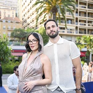 Exclusif - Agathe Auproux (enceinte) et son mari Maxence Picardet - Arrivées à la cérémonie d'ouverture du 64ème Festival de Télévision de Monte Carlo au Grimaldi Forum de Monaco le 13 juin 2025.
©Pierre Perusseau / Osuna / Bestimage