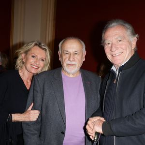 Sophie Davant, Francis Perrin et William Leymergie - 50ème de la pièce "Lyly" avec M. Bernier et F. Perrin au théâtre de Paris le 27 mars 2025. © Coadic Guirec/Bestimage
