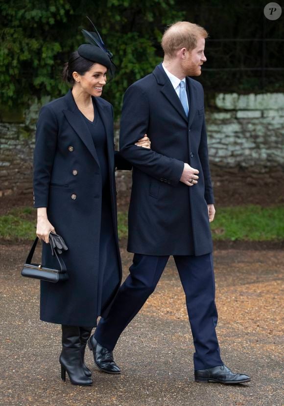 Leur dernier Noël avec la famille d'Angleterre remonte à 2018

Le prince Harry, duc de Sussex, Meghan Markle, duchesse de Sussex -  La famille royale assiste à la messe de Noël à Sandringham le 25 décembre 2018.