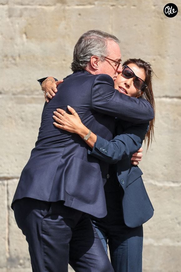 Reem Kherici - Arrivées aux obsèques de Mathilde Favier en l'église Saint-Sulpice à Paris le 31 aout 2026. © Dominique Jacovides-Cyril Moreau/Bestimage