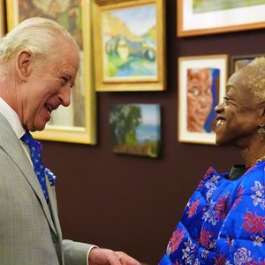 Le roi Charles III d'Angleterre et Camilla Parker Bowles, reine consort d'Angleterre, donnent une réception au palais de Buckingham à Londres, célébrant 40 ans d'artistes accompagnant les visites officielles à l'étranger, le 9 juillet 2025.