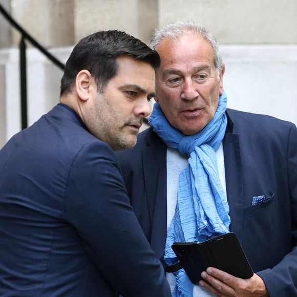 Matthieu Lartot lors de la cérémonie d'enterrement de Daniel Bilalian à l'église Saint-Pierre de Neuilly-sur-Seine, près de Paris, France, le 22 mai 2025. Photo by Firas Abdullah/ABACAPRESS.COM