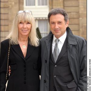 Michel Drucker et Dany Saval à l'Elysée en 2004. COADIC GUIREC / BESTIMAGE