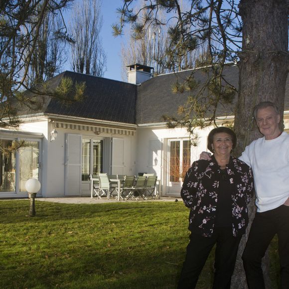 Herbert Leonard et sa femme Cléo chez eux à Barbizon le 2016/12/2016 JLPPA / Bestimage