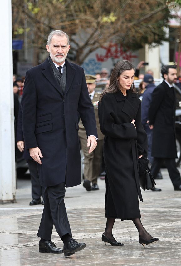 Le roi Felipe VI d'Espagne et la reine Letizia d'Espagne assistent aux funérailles de la princesse Irène de Grèce à la cathédrale métropolitaine d'Athènes à Athènes, Grèce, le 19 janvier 2026. Photo par Giannis Panagopoulos/Eurokinissi/ABACAPRESS.COM