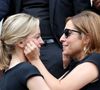 Léa Salamé, Audrey Crespo-Mara - Sorties des obsèques de Thierry Ardisson en l’église Saint-Roch de Paris, France, le 17 juillet 2025. 

© Clovis-Jacovides/Bestimage