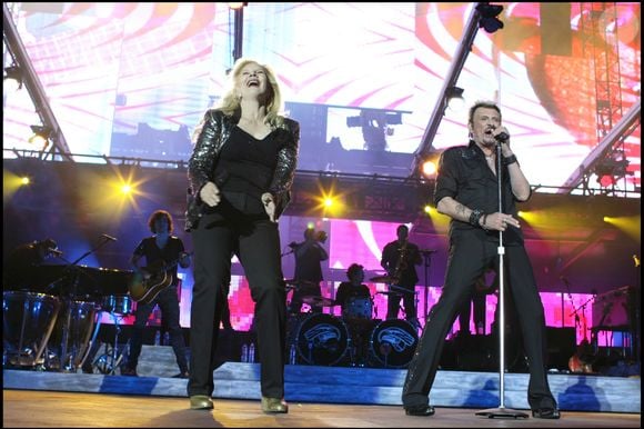 Exclusif - Sylvie Vartan et Johnny Hallyday au Stade de France.