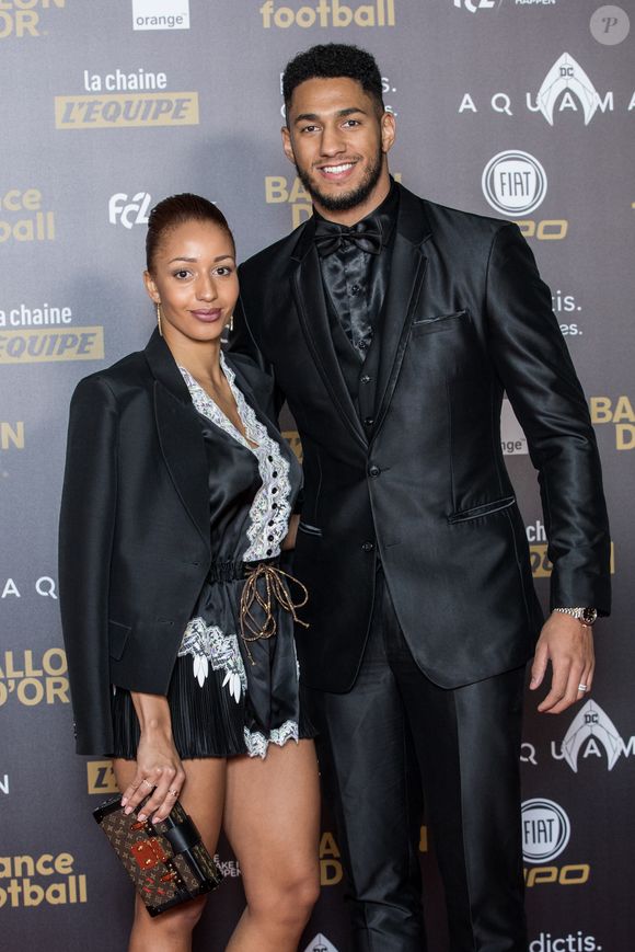 Tony Yoka et Estelle Mossely - Tapis rouge de la cérémonie du Ballon d'or France Football 2018 au Grand Palais à Paris, France, le 3 décembre 2018. le Croate L.Modric remporte le trophée 2018. © Cyril Moreau/Bestimage