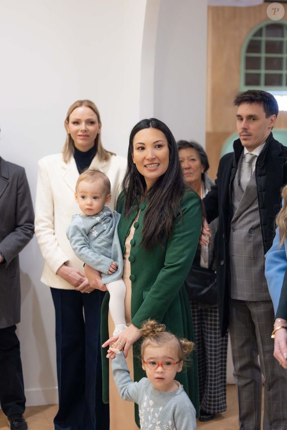 La princesse Charlène de Monaco, Louis Ducruet et ses filles Victoire et Constance, assistent à l'inauguration de 'Little Wonders' créé par Marie Ducruet et Élise Rouillard. Little Wonders est un espace dédié aux enfants avec des jeux, des activités éducatives et un café situé sur le Boulevard Rainier III. © Olivier Huitel/Pool Monaco/Bestimage