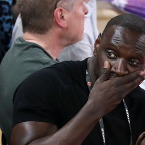 Omar Sy - Célébrités assistent à la victoire de Monaco qui a remporté le match 4 de la finale de Betclic Élite face à Paris (80-74), Monaco le 22 juin 2025. © Stephane Pillaud / PsnewZ / Bestimage